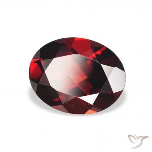 Granato Almandino Rosso scuro naturale da 2.12 ct, Ovale, VVS-VS