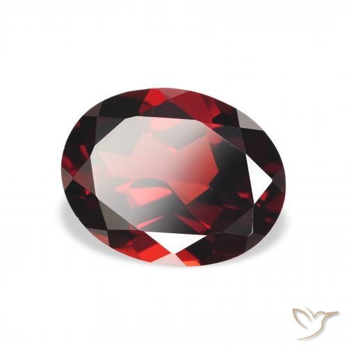 Granato Almandino Rosso scuro naturale da 2.06 ct, Ovale, VVS-VS
