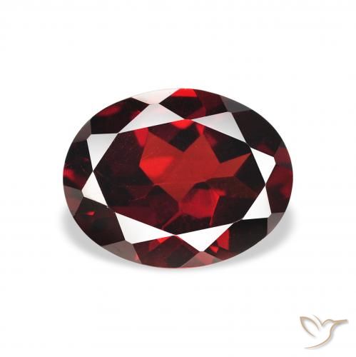 2.15ct Naturale Rosso scuro Granato Almandino, Ovale, VVS-VS