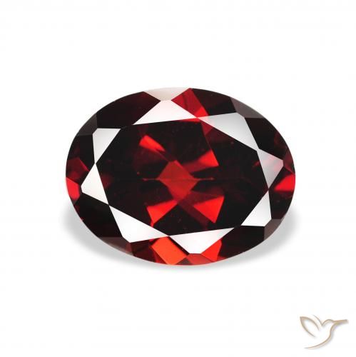2.19ct Naturale Rosso scuro Granato Almandino, Ovale, VVS-VS