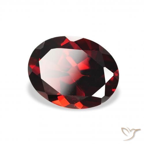 Granato Almandino Rosso scuro naturale da 2.19 ct, Ovale, VVS-VS
