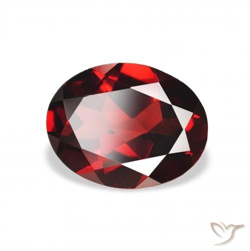 Granato Almandino Rosso scuro naturale da 2.01 ct, Ovale, VVS-VS