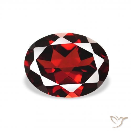 2.15ct Naturale Rosso scuro Granato Almandino, Ovale, VVS-VS
