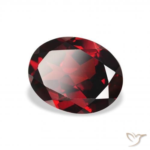 Granato Almandino Rosso Sangue Profondo naturale da 2.21 ct, Ovale, VVS-VS
