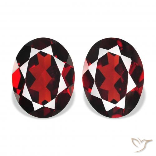 4.19ctw Naturale Rosso scuro Granato Almandino, Ovale, VVS-VS