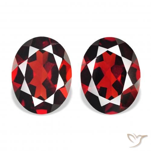 4.16ctw Naturale Rosso scuro Granato Almandino, Ovale, VVS-VS
