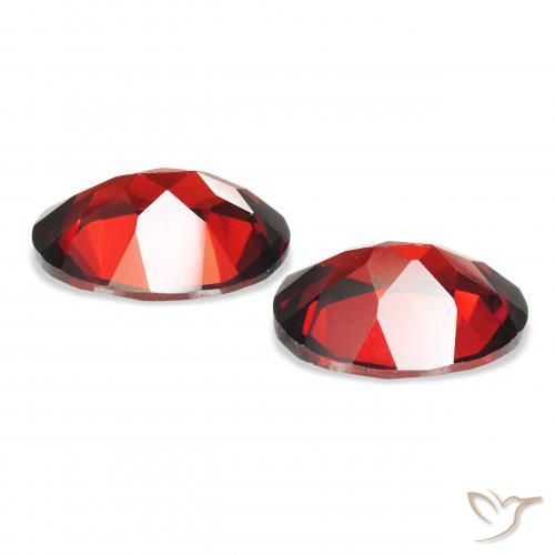 Gemme di Granato Almandino Rosso scuro naturale da 4.16 ct, Ovale, VVS-VS