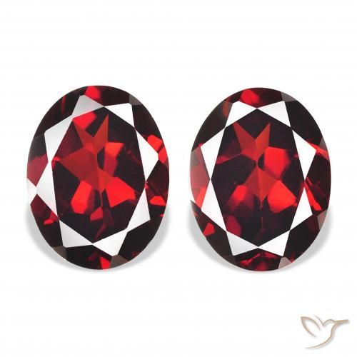 4.61ctw Rosso scuro Granato Almandino, Ovale, VVS-VS