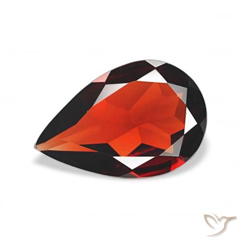 2.42ct Rosso medio Granato Almandino, Forma a pera, VVS