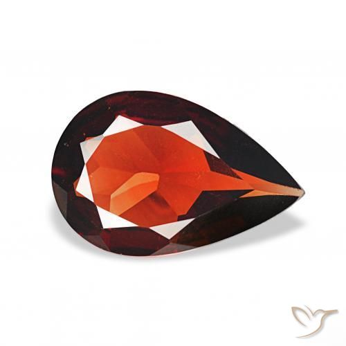 Granato Almandino Rosso scuro naturale da 2.04 ct, Forma a pera, VVS