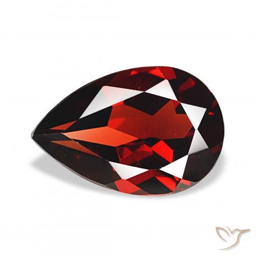3.40ct Rosso scuro Granato Almandino, Forma a pera, VVS