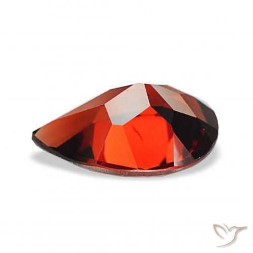 Granato Almandino Rosso scuro naturale da 3.40 ct, Forma a pera, VVS