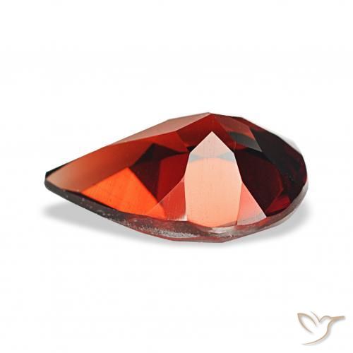 Granato Almandino Rosso scuro naturale da 3.22 ct, Forma a pera, VVS