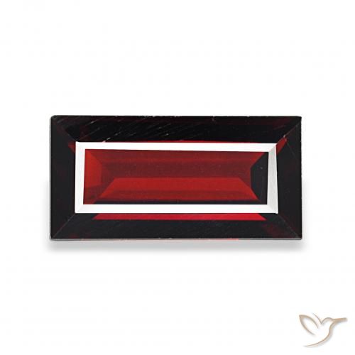 1.72ct Rosso scuro Granato Almandino, Taglio a baguette, VVS-VS