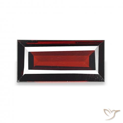 2.04ct Rosso scuro Granato Almandino, Taglio a baguette, VVS