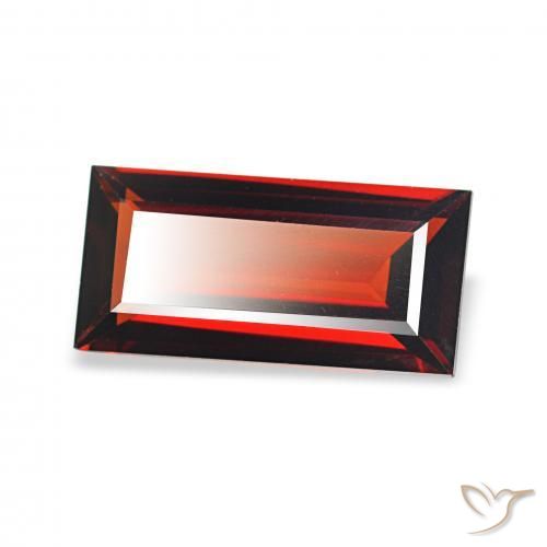 Granato Almandino Ribes Rosso naturale da 1.62 ct, Taglio a baguette, VVS