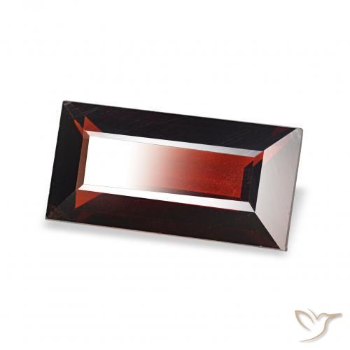 Granato Almandino Rosso Sangue Profondo naturale da 1.76 ct, Taglio a baguette, VVS