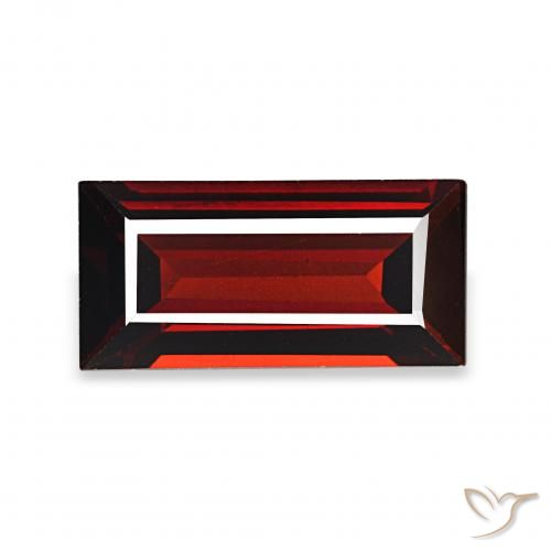 1.56ct Rosso Sangue Profondo Granato Almandino Pietre preziose, Taglio a baguette, VVS
