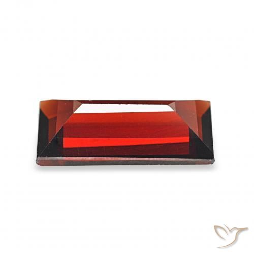 Granato Almandino Rosso Sangue Profondo naturale da 1.56 ct, Taglio a baguette, VVS