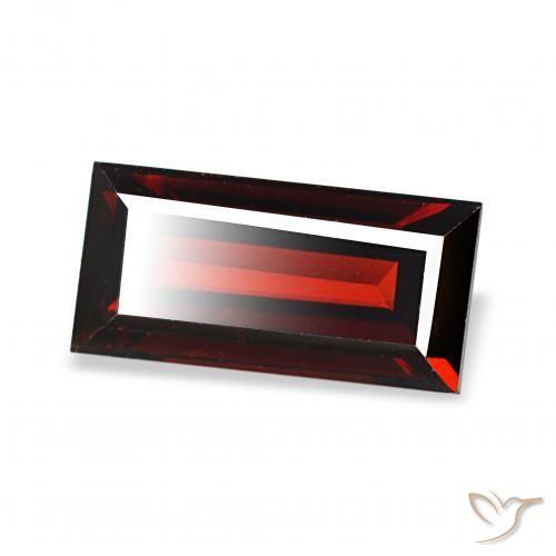Granato Almandino Rosso scuro naturale da 2.14 ct, Taglio a baguette, VVS