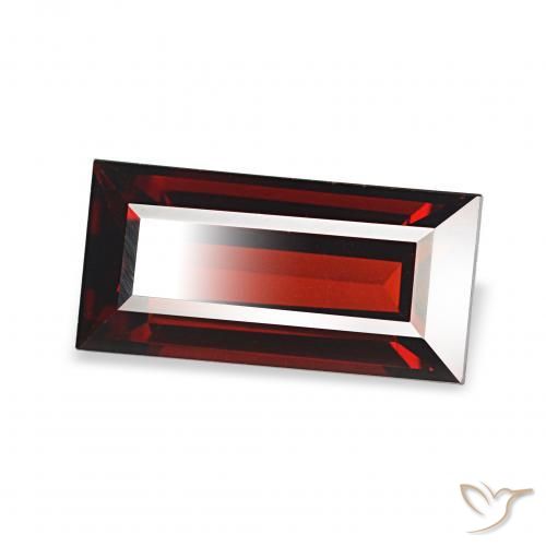 Granato Almandino Rosso scuro naturale da 2.09 ct, Taglio a baguette, VVS