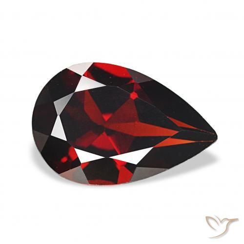 Granato Almandino Rosso scuro naturale da 3.19 ct, Forma a pera, VS