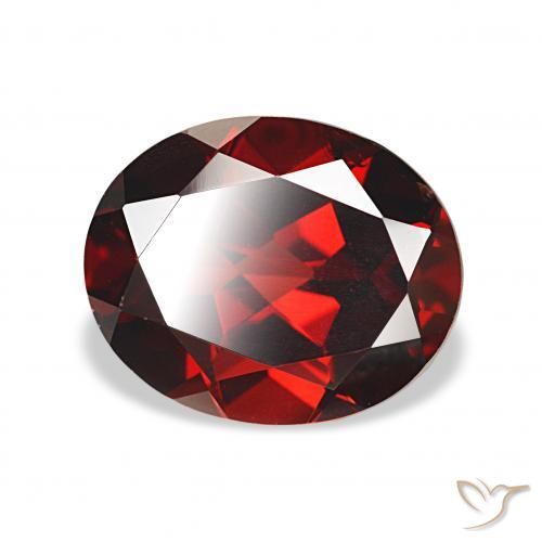 Granato Almandino Rosso scuro naturale da 4.55 ct, Ovale, VS