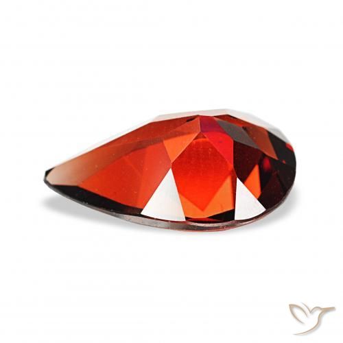 Granato Almandino Rosso scuro naturale da 2.80 ct, Forma a pera, VVS