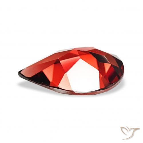 Granato Almandino Rosso Sangue Profondo naturale da 3.01 ct, Forma a pera, VVS