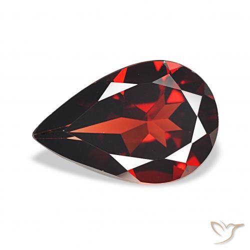2.81ct Rosso scuro Granato Almandino, Forma a pera, VVS