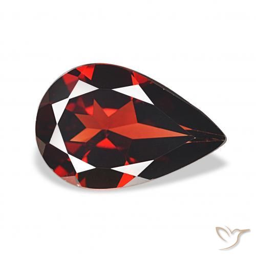 Granato Almandino Rosso scuro naturale da 2.81 ct, Forma a pera, VVS