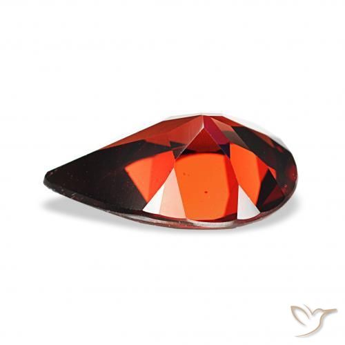 Granato Almandino Rosso scuro naturale da 2.81 ct, Forma a pera, VVS