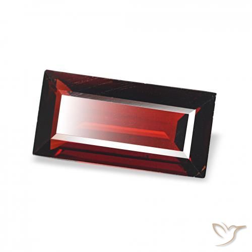 Granato Almandino Rosso scuro naturale da 1.65 ct, Taglio a baguette, VS
