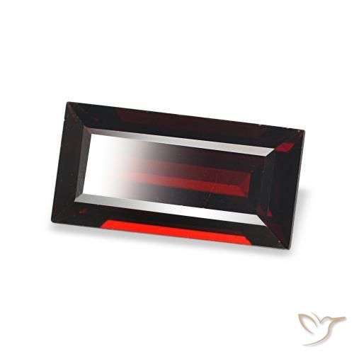 Granato Almandino Rosso scuro naturale da 1.98 ct, Taglio a baguette, VVS-VS