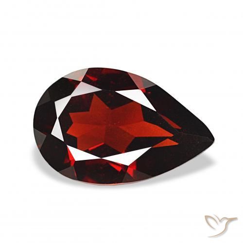 Granato Almandino Rosso scuro naturale da 2.93 ct, Forma a pera, VS