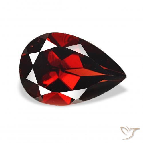 Granato Almandino Rosso scuro naturale da 3.58 ct, Forma a pera, VS