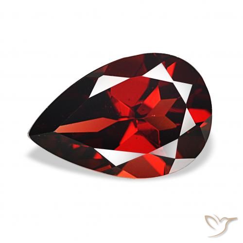 3.66ct Rosso scuro Granato Almandino, Forma a pera, VVS-VS
