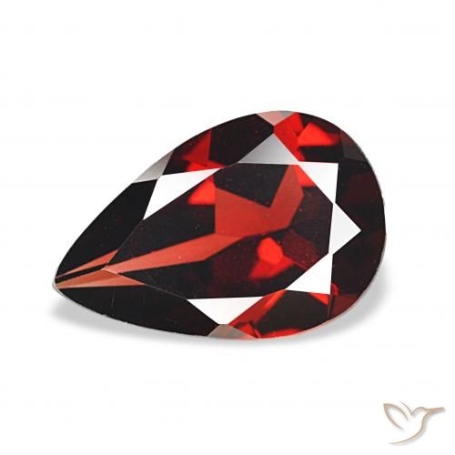 3.13ct Rosso scuro Granato Almandino, Forma a pera, VVS-VS
