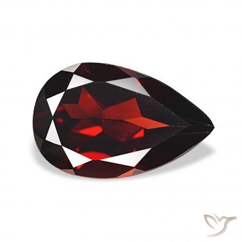 Granato Almandino Rosso scuro naturale da 3.05 ct, Forma a pera, VVS-VS