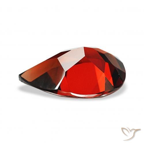 Granato Almandino Rosso scuro naturale da 3.05 ct, Forma a pera, VVS-VS