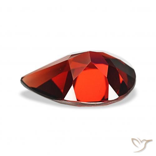 Granato Almandino Rosso scuro naturale da 3.30 ct, Forma a pera, VVS-VS