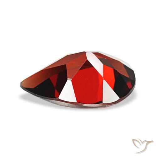 Granato Almandino Rosso scuro naturale da 3.22 ct, Forma a pera, VVS-VS
