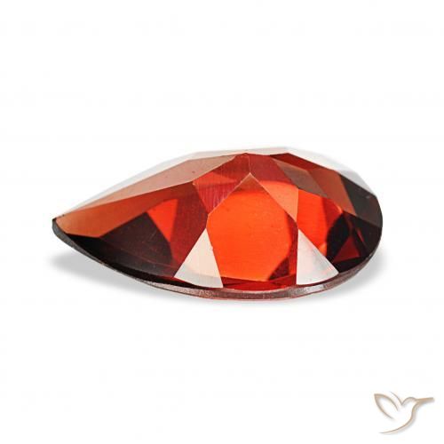 Granato Almandino Rosso scuro naturale da 2.90 ct, Forma a pera, VVS-VS