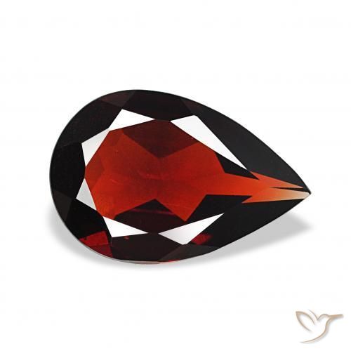 Granato Almandino Rosso scuro naturale da 2.36 ct, Forma a pera, VVS-VS