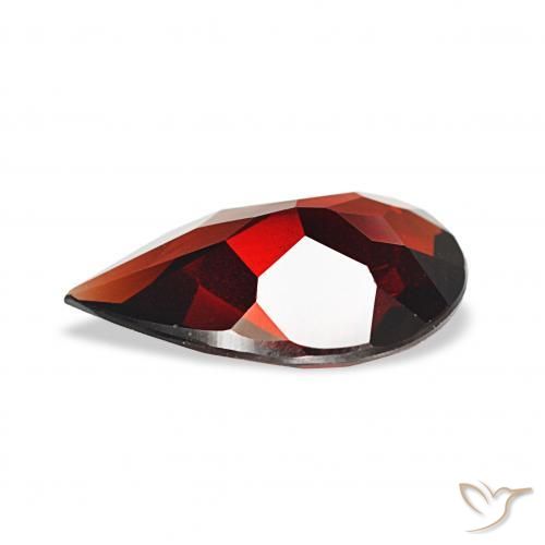 Granato Almandino Rosso scuro naturale da 2.36 ct, Forma a pera, VVS-VS