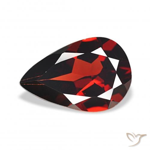 3.17ct Rosso scuro Granato Almandino, Forma a pera, VVS-VS