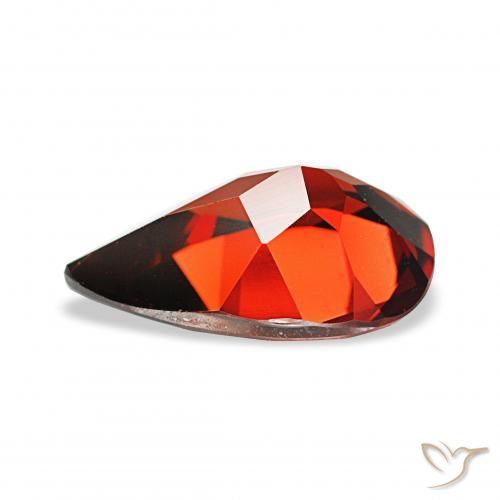 Granato Almandino Rosso scuro naturale da 3.17 ct, Forma a pera, VVS-VS