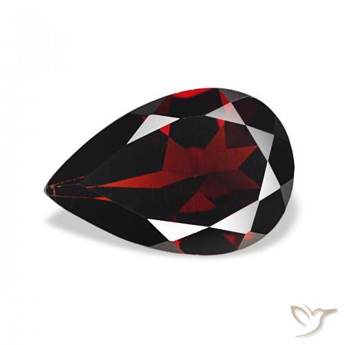 3.20ct Rosso scuro Granato Almandino, Forma a pera, VVS-VS