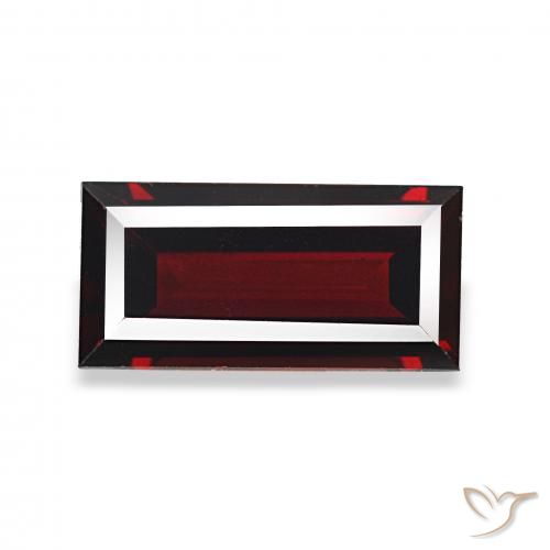 1.67ct Rosso scuro Granato Almandino, Taglio a baguette, VVS-VS