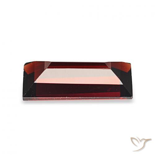 Granato Almandino Rosso scuro naturale da 1.67 ct, Taglio a baguette, VVS-VS